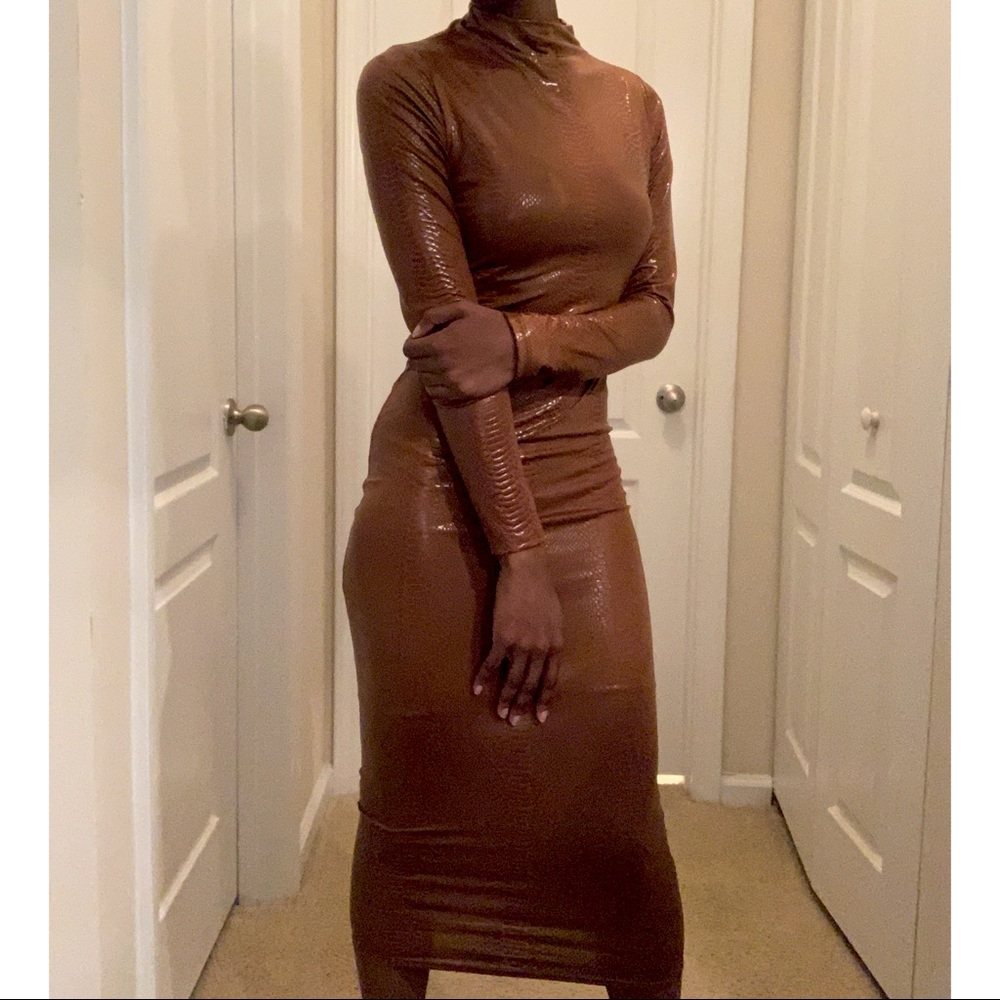 AKIRA Snakeskin Dress